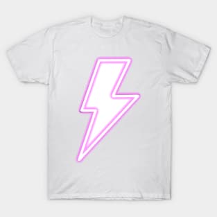Lightning bolt pink neon sign T-Shirt